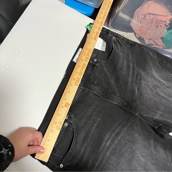 Gap High Rise Vintage Slim Jeans Washed Black Plus Size 35 Inches US 20 O - Picture 12 of 12